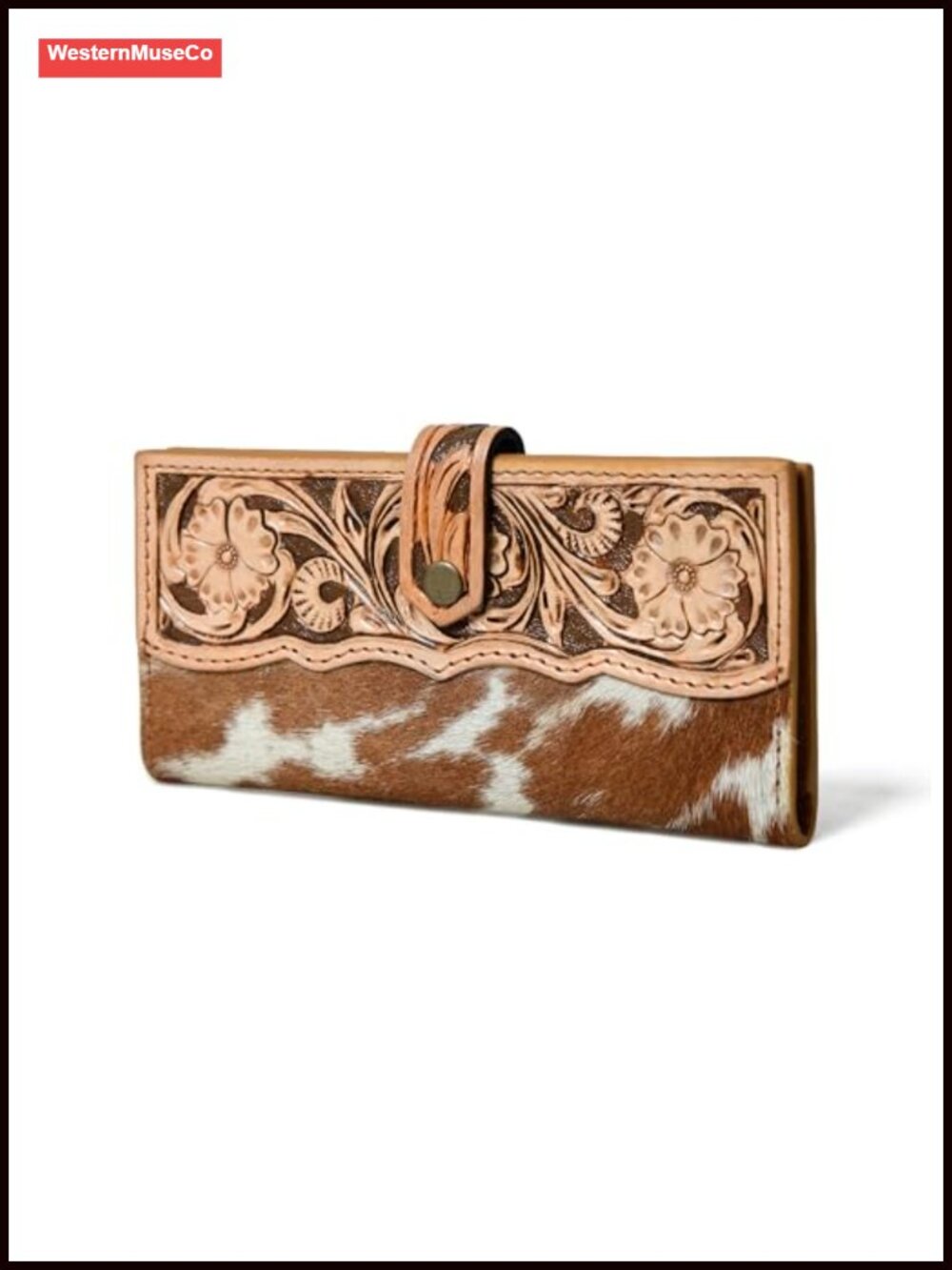 Handcrafted Tooled Leather Cowhide Bifold Wallet RFID